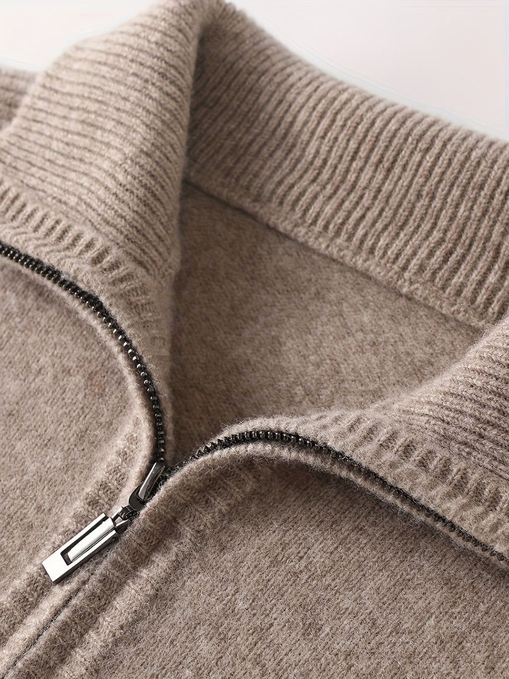 Męski sweter z suwakiem 100% Wełna