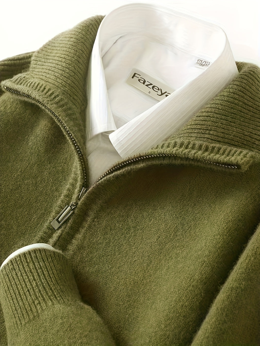 Męski sweter z suwakiem 100% Wełna