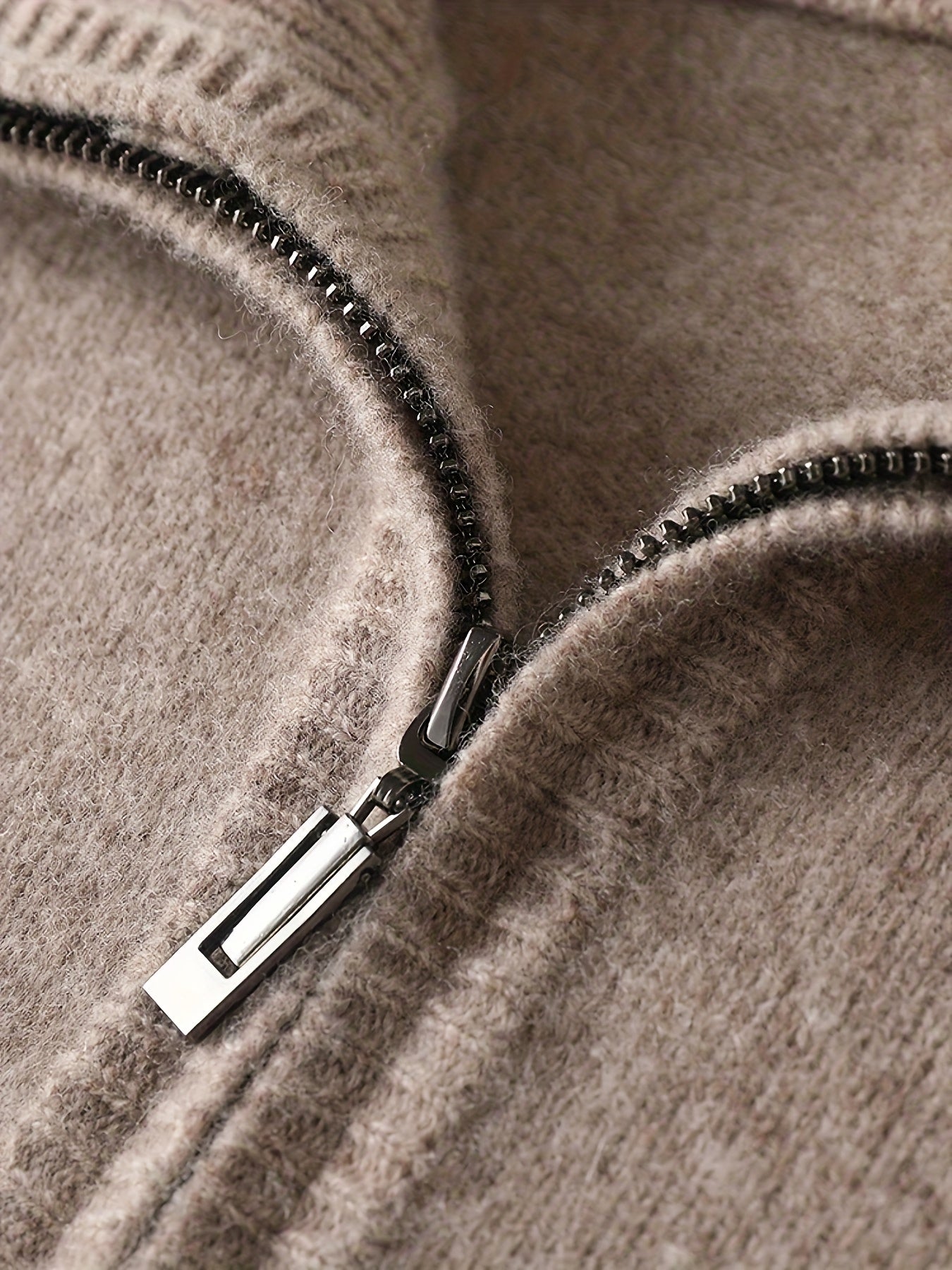 Męski sweter z suwakiem 100% Wełna