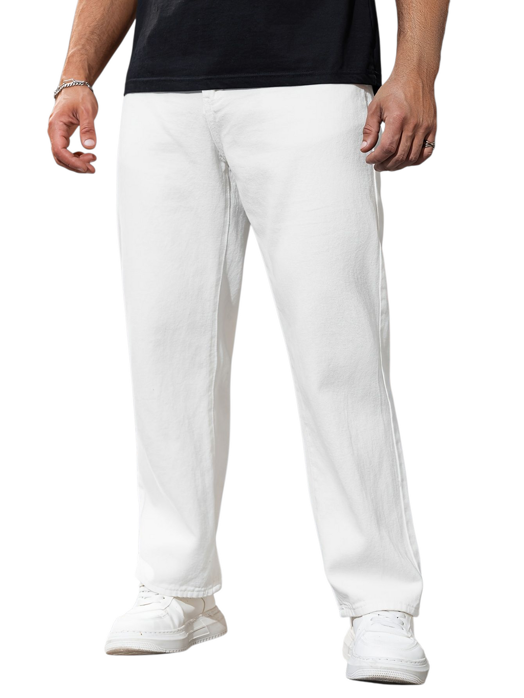 Białe jeansy męskie