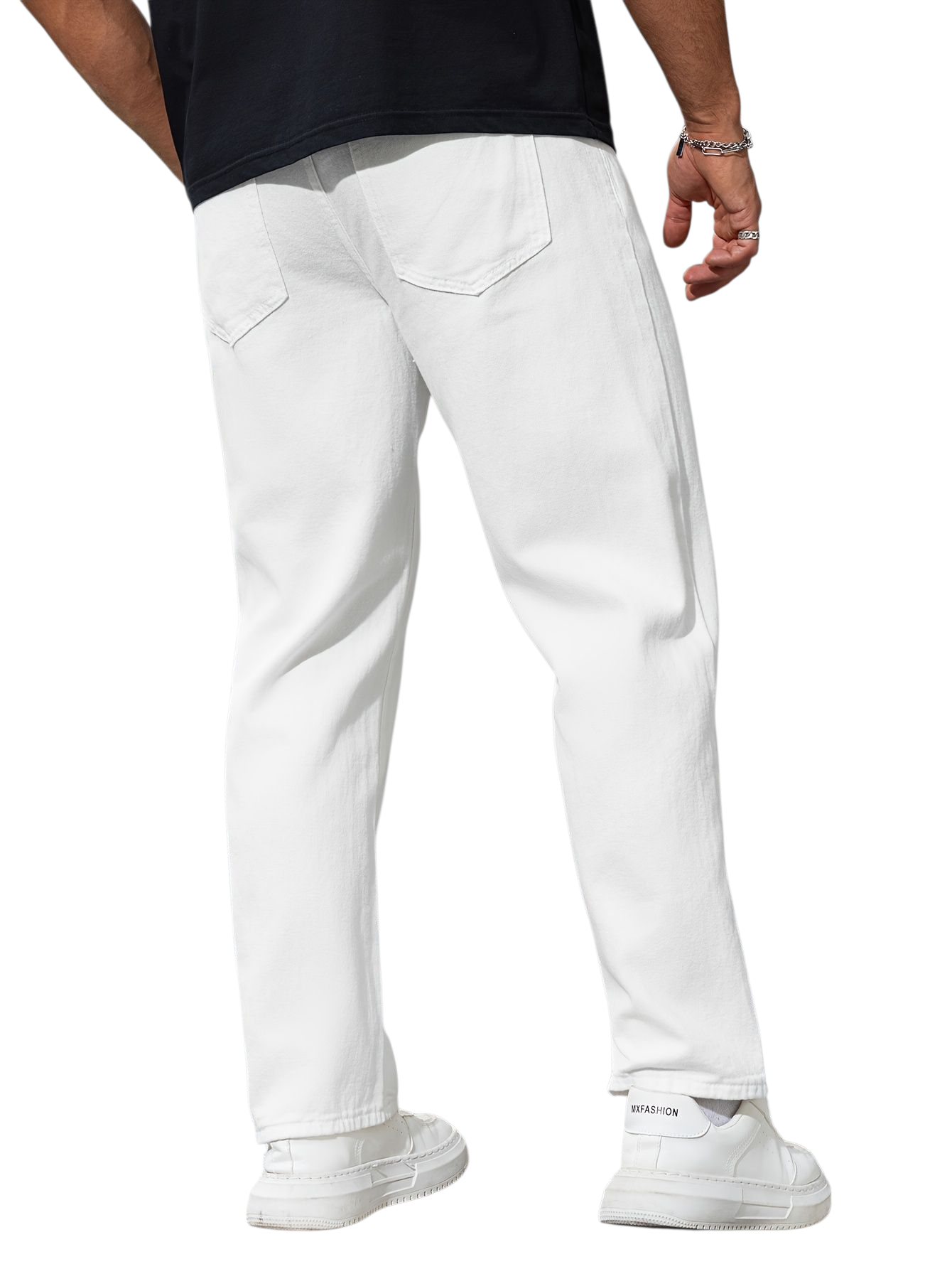 Białe jeansy męskie