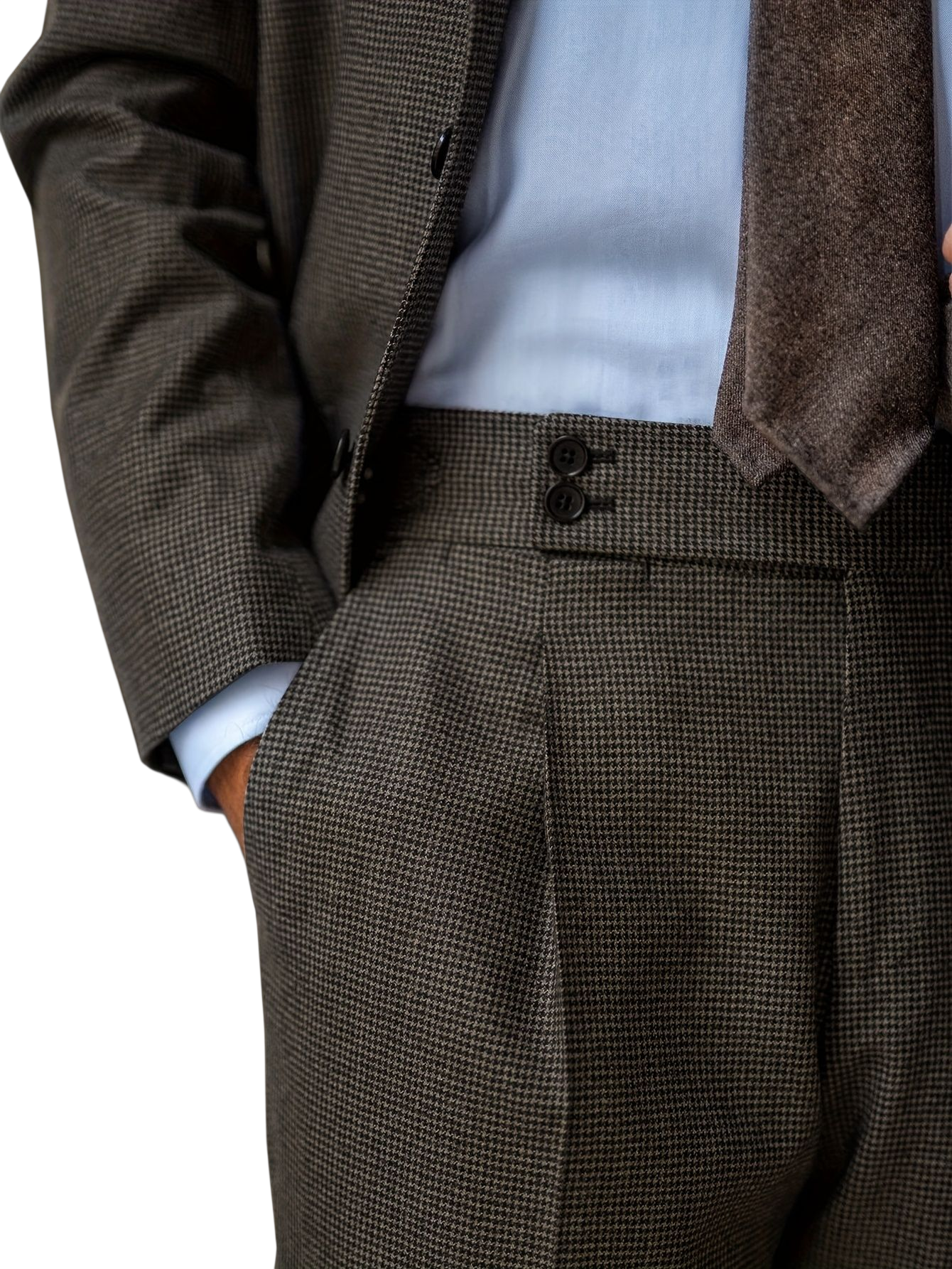 Włoskie spodnie męskie z domieszką wełny