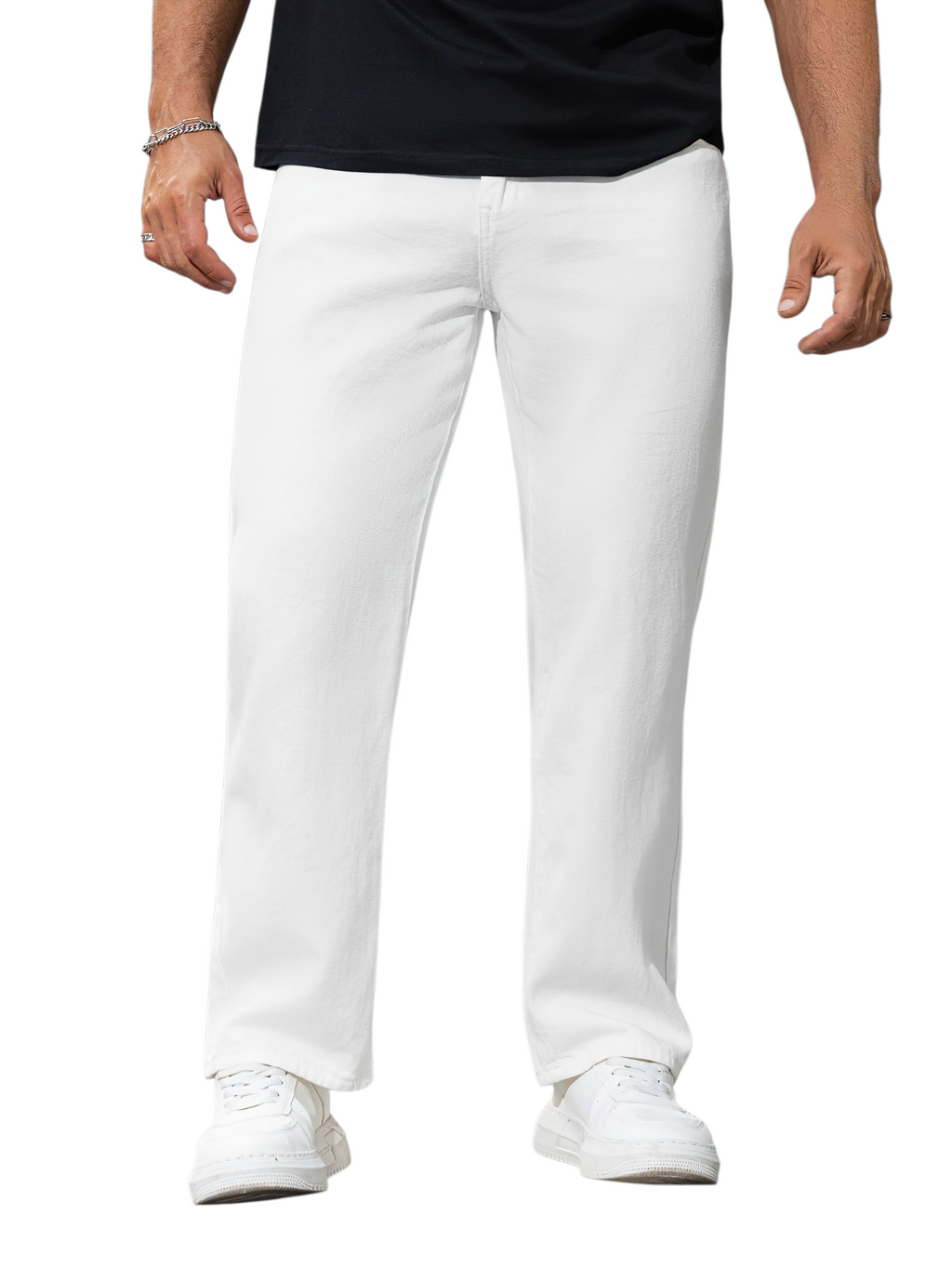 Białe jeansy męskie
