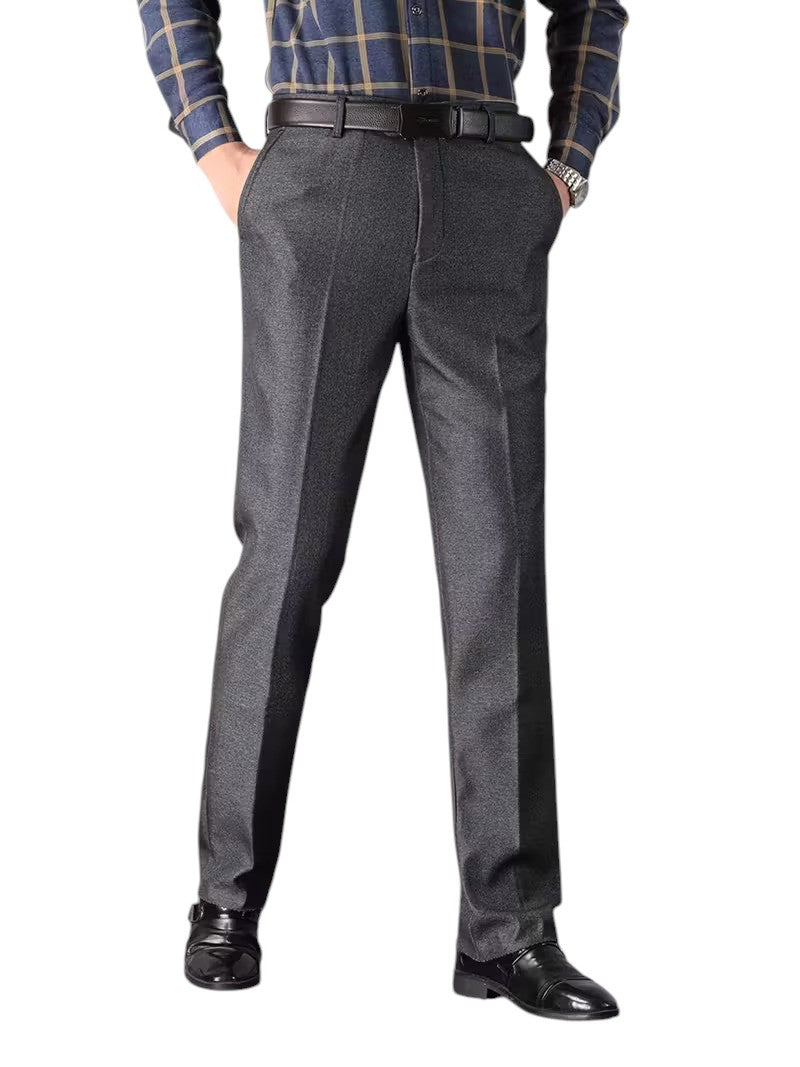 Wełniane spodnie męskie regular