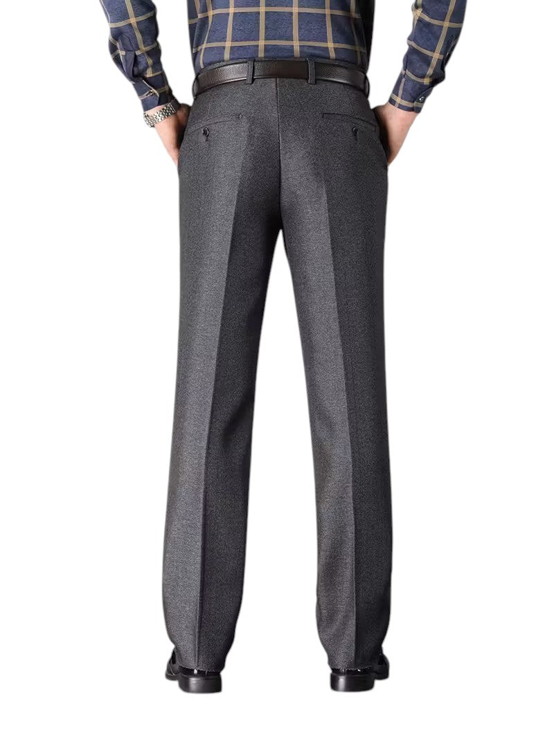 Wełniane spodnie męskie regular