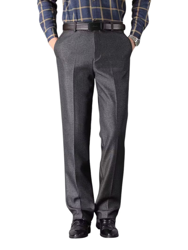 Wełniane spodnie męskie regular