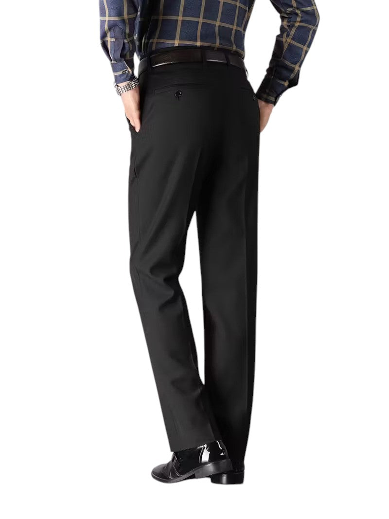 Wełniane spodnie męskie regular