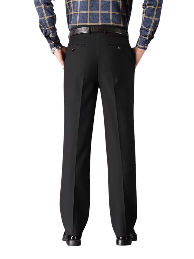 Wełniane spodnie męskie regular