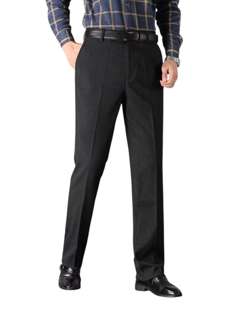 Wełniane spodnie męskie regular