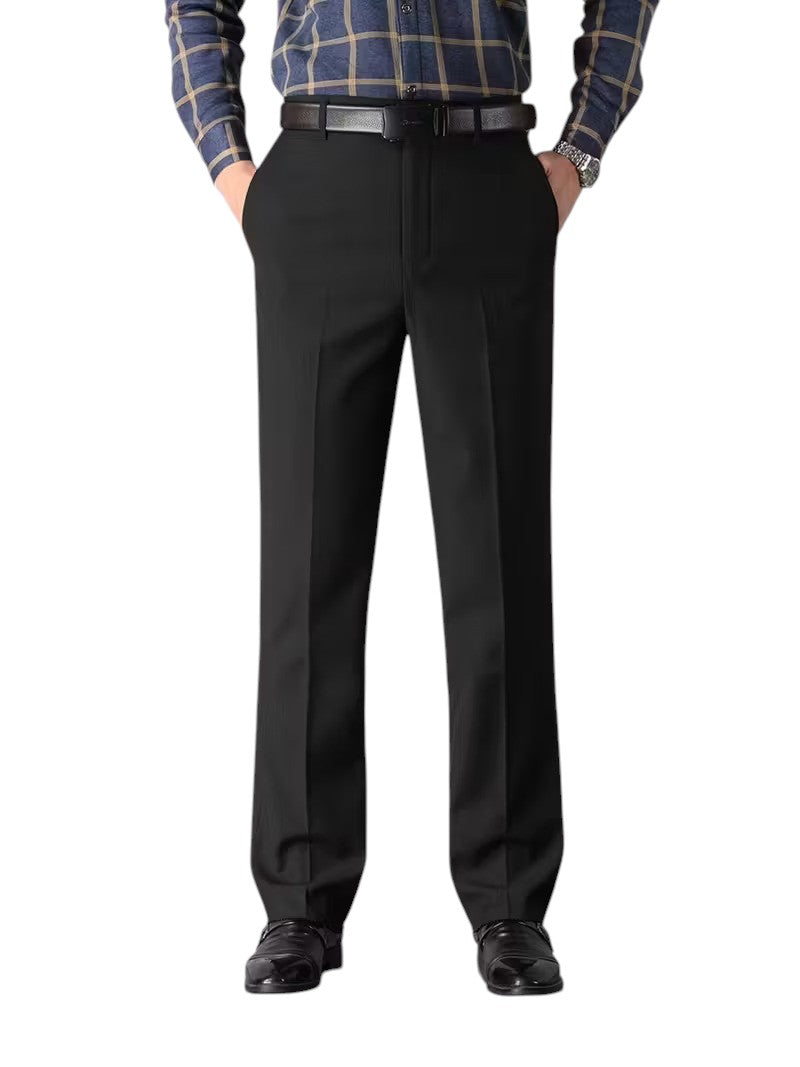 Wełniane spodnie męskie regular