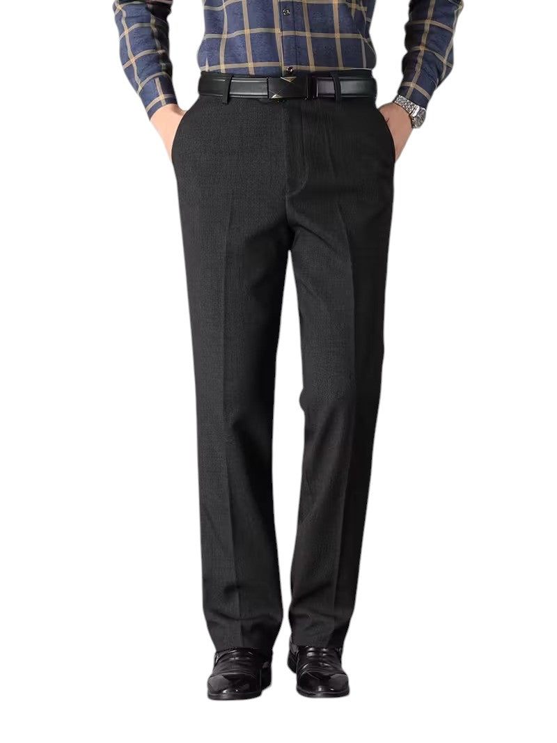 Wełniane spodnie męskie regular