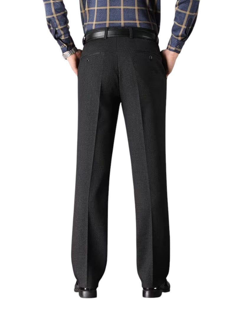 Wełniane spodnie męskie regular