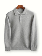 Sweter Męski z Kołnierzem 100% Wełna