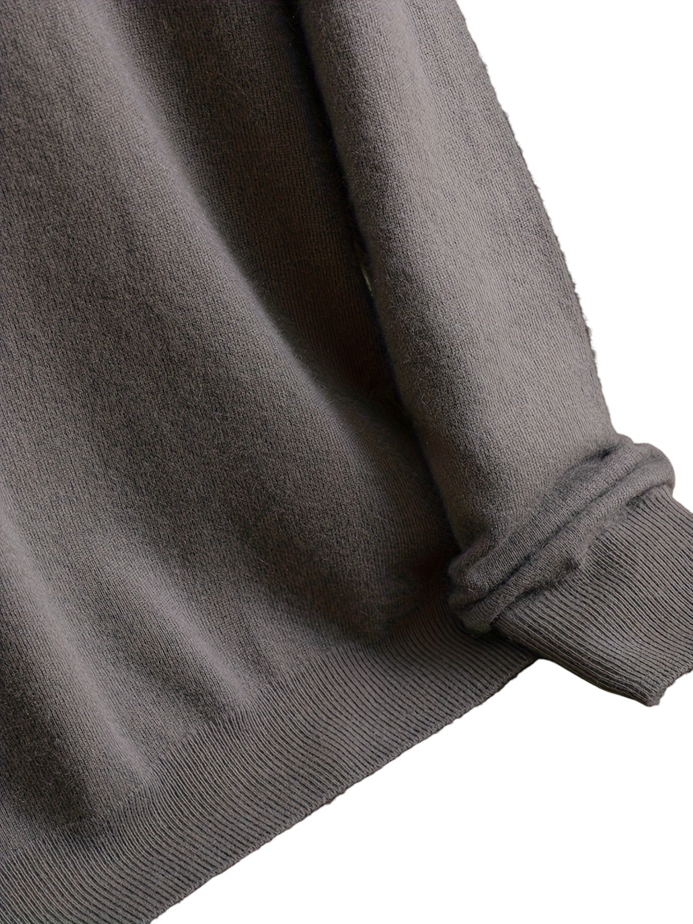 Szary Sweter 100% Wełny Męski