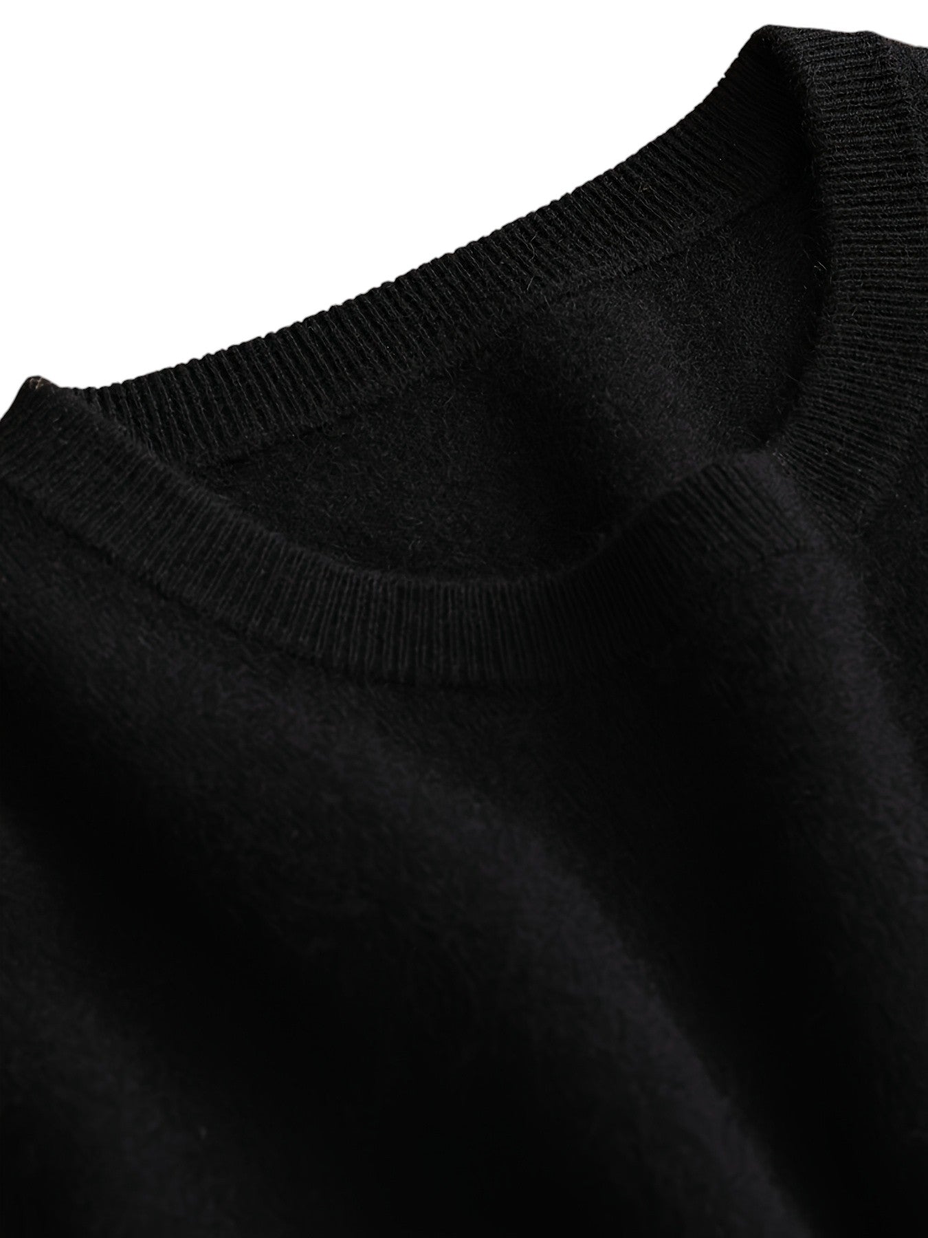 Czarny Sweter 100% Wełna Męski