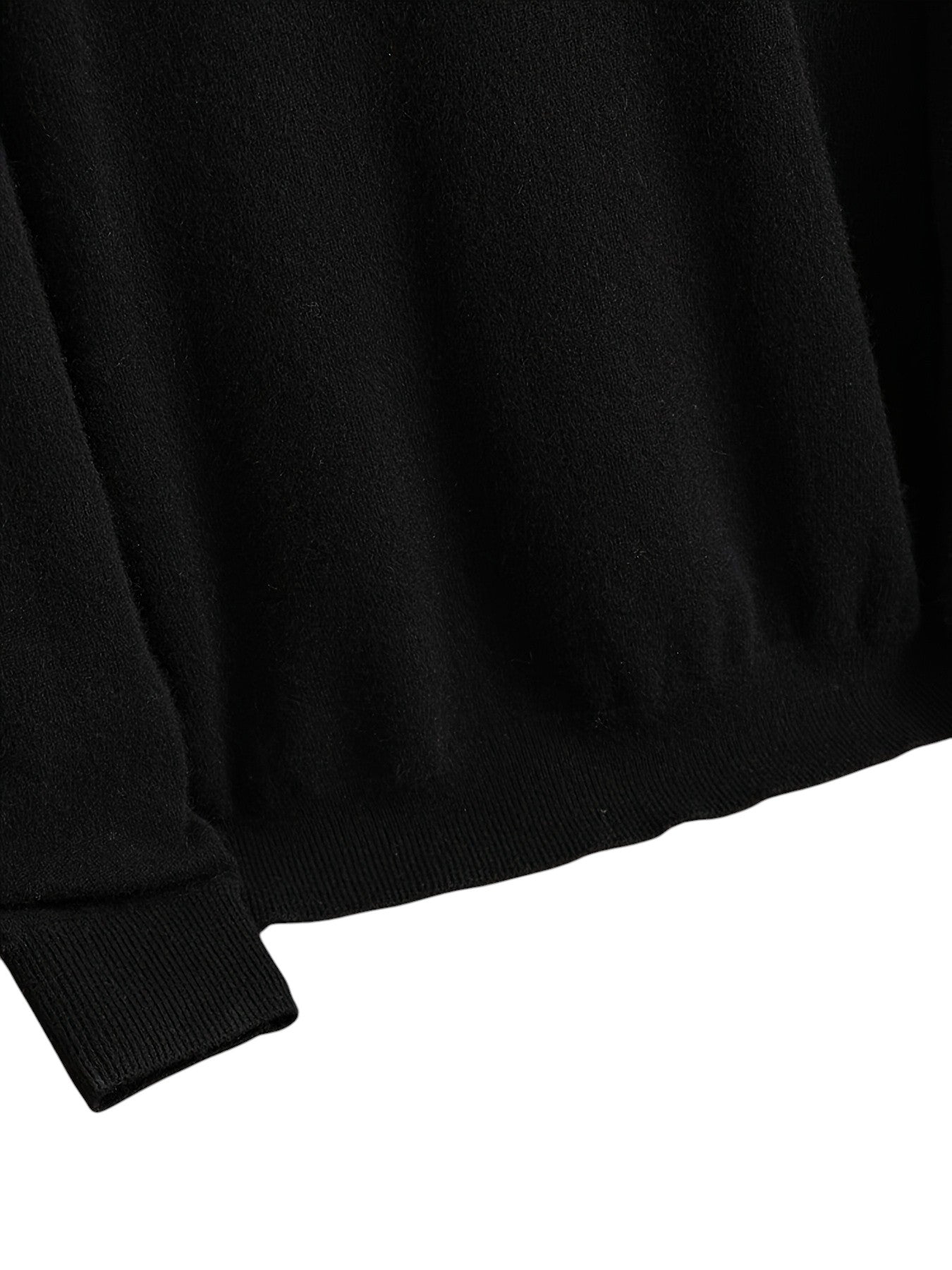 Czarny Sweter 100% Wełna Męski