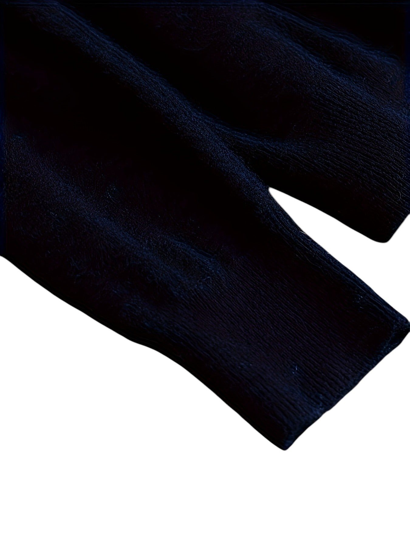 Granatowy Sweter 100% Wełny Męski